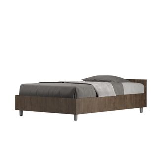 ITYhome Ityhome - Letto Una Piazza E Mezza - Nuamo - Tipologia Letto: Senza Rete - Colore: Noce - Dimensione Rete: 120x190