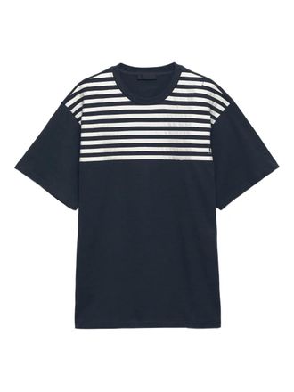 Tシャツ・カットソー PRADA UJT109_111L_F0UB0 STRIPE COTTON TOPS White/blue Cotton Top | PRADA