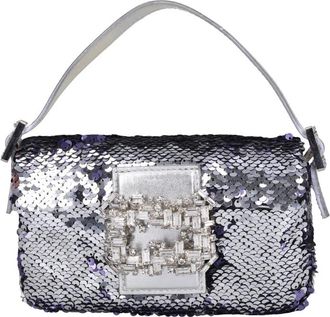 Gedebe Habibi Mini Sequins - Dames - Handtassen - Grijs - ONE Size - Leer - Tassen