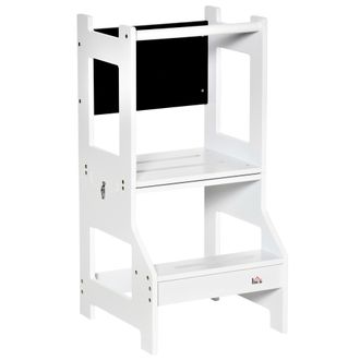HOMCOM Torre de aprendizaje 42x44x86 cm blanco