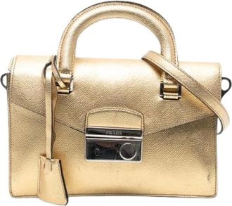 Prada Pre-owned Handbags, female, Yellow, Size: ONE SIZE Pre-owned Vintage Handbag