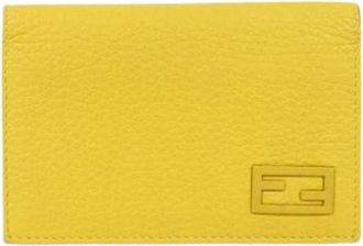 Fendi Pre-owned Card Case - unisex - Vintage Accessoires - Geel - ONE Size - Leer - Vintage
