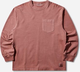 Carhartt Work in Progress Men s Torion Pocket Longsleeve T-Shirt Marsala (Grind Washed)