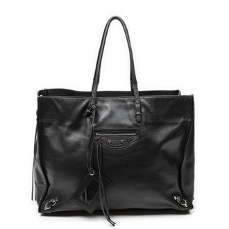 Balenciaga Pre-owned Womens Papier A4 Zip Around Tote Shoulder Bag - Black - One Size