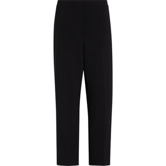 St. John Isabel Soft Stretch Suiting Slim Ankle Pants in Black at Nordstrom, Size 12