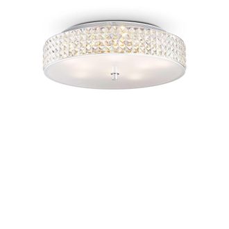 Netlighting Roma 9 Light Large Flush Ceiling Light Chrome G9 in Grey