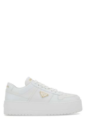Prada White Leather Sneakers