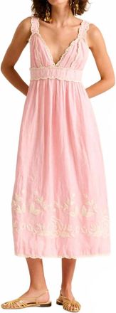 Carolina K Nelly Sleeveless Midi Dress In Quartz Pink