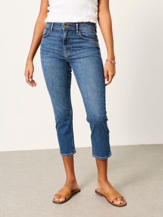 Fat Face FatFace Whitby Blue Denim Slim Capri Jeans