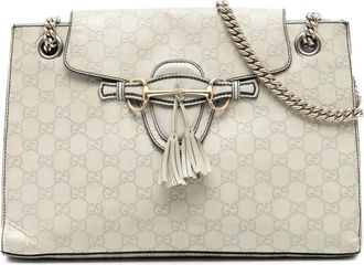 Gucci Borsa a spalla Guccissima Emily grande con tracolla 2016-2025 - Marrone