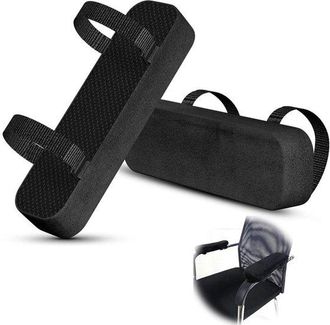 OEM C&oacute;modos Cojines Reposabrazos Para Sillas De Oficina, Lavables Y Aptas Para Sillas De Ruedas Y Para Uso En Videojuegos, 25 X 7,5 X 3 Cm