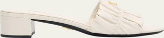 Prada 35mm Matelasse Nappa Leather Block-Heel Sandals
