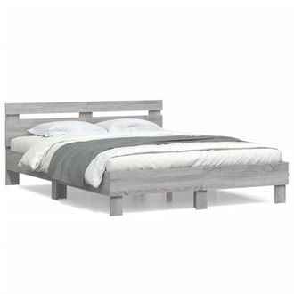 Berkfield Home Bed Frame without Mattress Grey Sonoma 140x190 cm