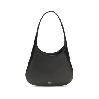 Khaite Black Calf Leather Bos Taurus Shoulder Womens Bag