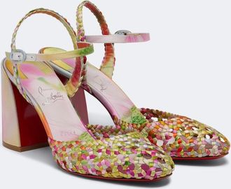 Christian Louboutin Jane Nandina cr&ecirc;pe satin pumps