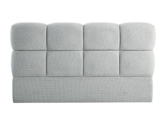 VENTE-UNIQUE.COM Cabecero tela gris claro 140x190 cm, 140x200 cm