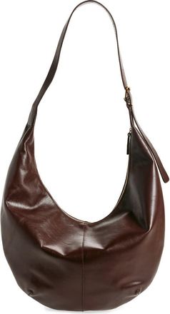 Madewell The Essential Curve Shoulder Bag in Chocolate Raisin at Nordstrom