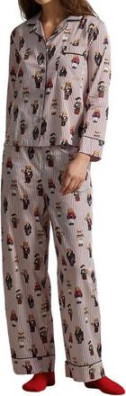 Polo Ralph Lauren Madison Pajama Set In Bear Red