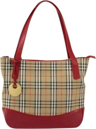 Burberry Pre-owned Shoulder Bags, female, Beige, Size: ONE SIZE Pre-owned Vintage Shoulder Bag