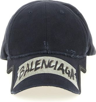 Balenciaga Black Masking Tape Baseball Hat