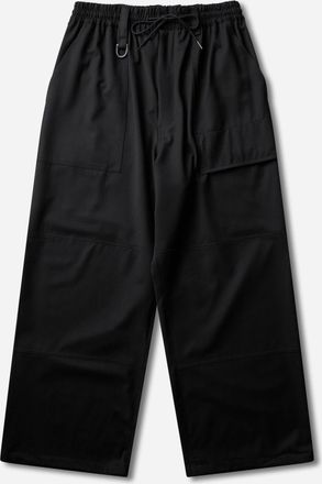 Yohji Yamamoto Men s Wool Wide Trousers Black