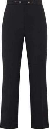 Elisabetta Franchi Rechte broek - Dames - Straight fit broeken - Zwart - M - Polyester - Broeken