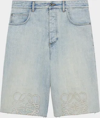 Loewe Men & apos;s Anagram Denim Shorts