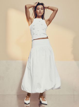 Icone Womens Poplin bubble skirt