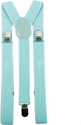 Hat To Socks Mens Womens Adjustable Braces Suspenders with Strong Metal Clips (Sky Blue)