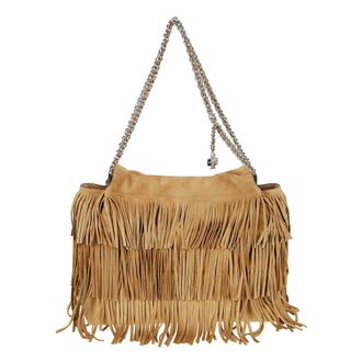 Tory Burch Fleming Suede Fringe Hobo