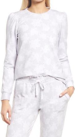 Gibsonlook Puff Sleeve Sweatshirt in Darcy Floral at Nordstrom Rack, Size Xx-Small