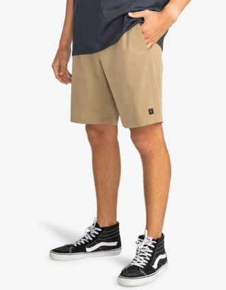 Billabong Mens Billabong Mens Surftrek Trail 17 Quick Drying Summer Beach Hybrid Shorts - Grey - Size: 35/34/32