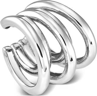 Obsidian Ear cuff - Argento