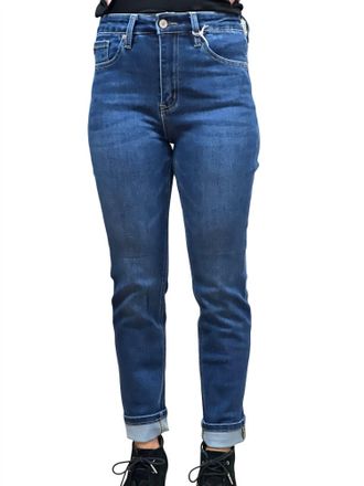 Kancan High Rise Straight Jean In Medium Wash