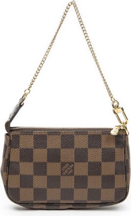 Louis Vuitton Pre-owned Womens Mini Pochette Accessoires Shoulder Bag - Brown - One Size
