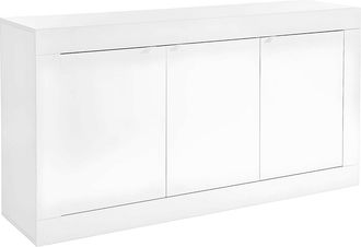 Vente-Unique Aparador COMETE - 3 puertas - Blanco lacado