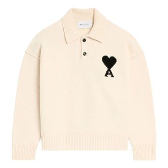 Ami Collar Knitwear Ivory UPL409-018-151