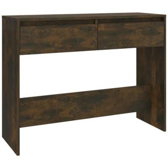 vidaXL Mesa Consola Madera De Ingenier&iacute;a Roble Ahumado 100x35x76,5 Cm Vidaxl