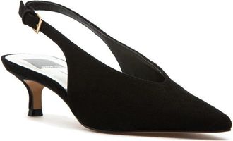 Dolce Vita Alenna Pump Black Suede Pointed Toe Kitten Heel HAWK637