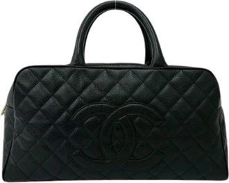Chanel Pre-owned Matelasse Caviar Leather Handbag - Dames - Vintage Handtas - Zwart - ONE Size - Leer - Vintage