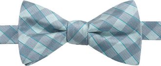 Ryan Seacrest Distinction Mens Larkspur Plaid Bow Tie Lt Green Size Regular