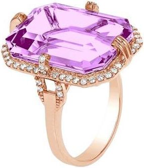 Goshwara Gossip Emerald Cut Ring in Lavender at Nordstrom, Size 7