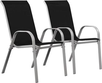 Habitat et Jardin Juego De 2 Sillas Jard&iacute;n Textileno cordoba - Phoenix - Negro