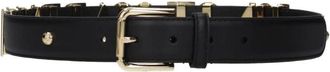 Dolce & Gabbana Leren Regular Riem - Dames - Riemen - Zwart - ONE Size - Leer - Accessoires