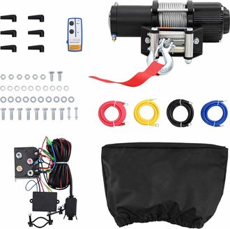 vidaXL Winch El&eacute;ctrico Pvc Negro Vidaxl