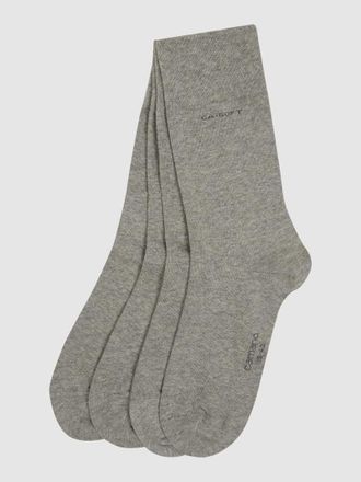 Camano Socken im unifarbenen Design im 2x2er-Pack in Hellgrau, Größe 39-42