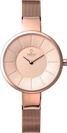 Obaku Womens Denmark Rose gold Dial Watch