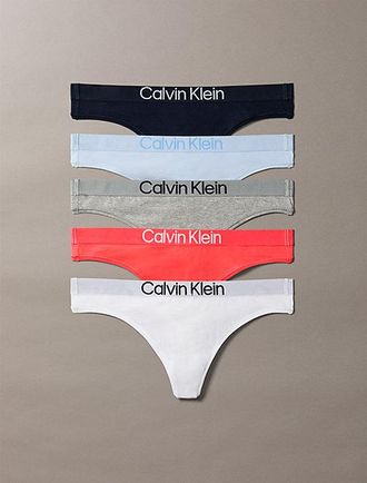 Calvin Klein 5 Pack Thongs - Extra Soft Cotton Stretch