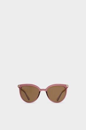 Katie Loxton Ravello Round Sunglasses in Cherry Transparent at Nordstrom