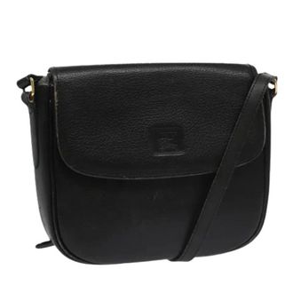 Burberry Pre-owned Leather Schoudertas - Dames - Pre-owned - Zwart - Maat: ONE Size Leer